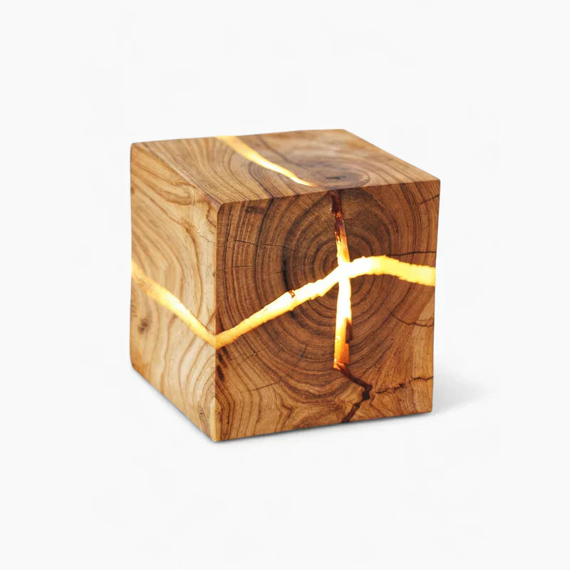 CrackLumen - Unique rustic cracked table lamp