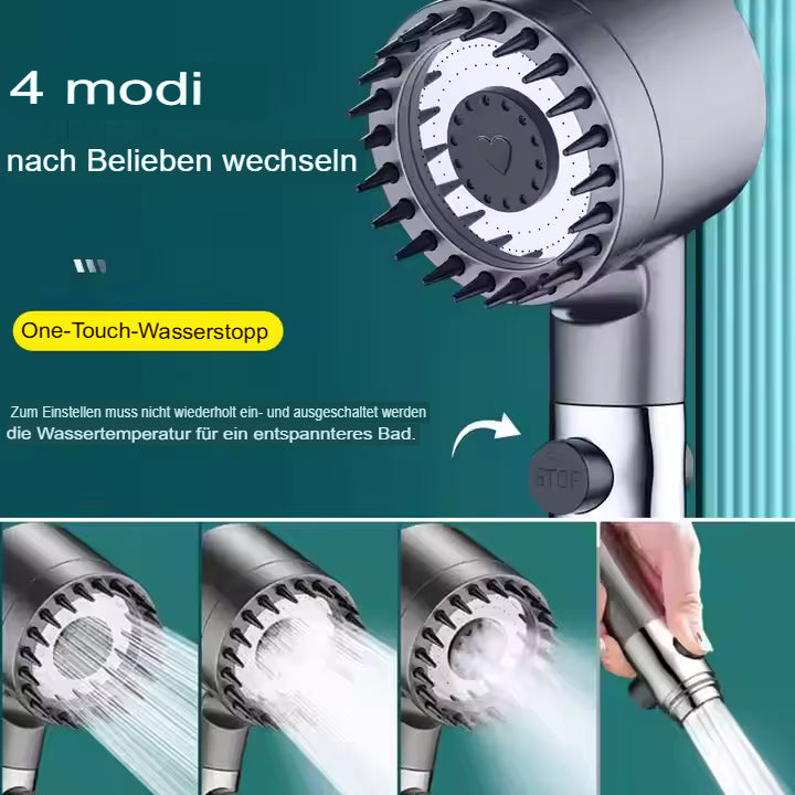 High-Pressure Shower Head with Water-Saving Spray Technology