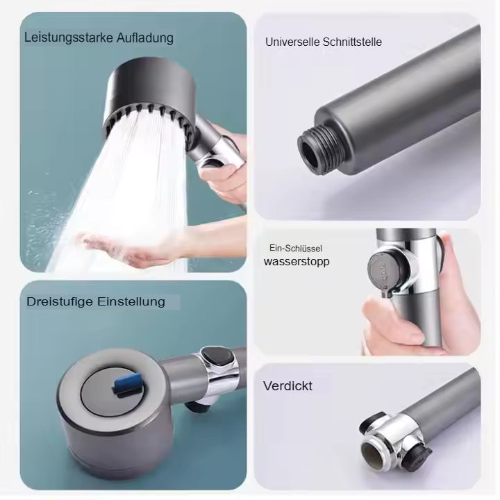 High-Pressure Shower Head with Water-Saving Spray Technology