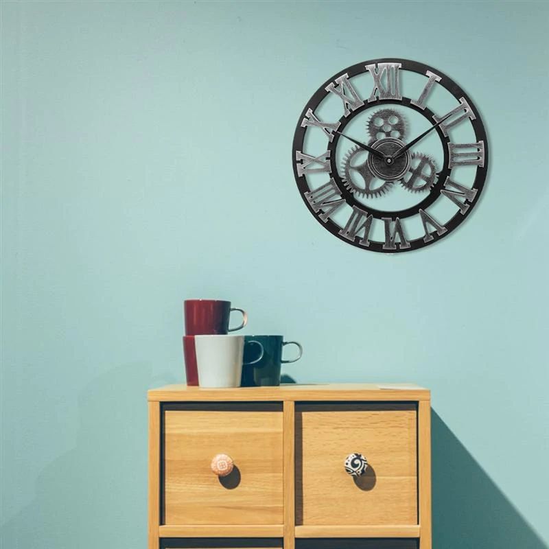 Wall clock in industrial style