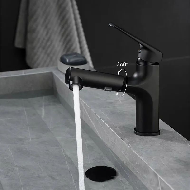 Extendable One-Hand Bath Water Faucet