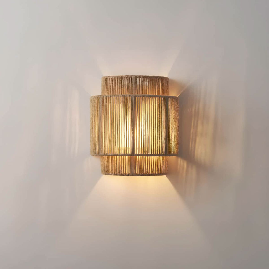 Natural Rope Wall Light with LED Bulb