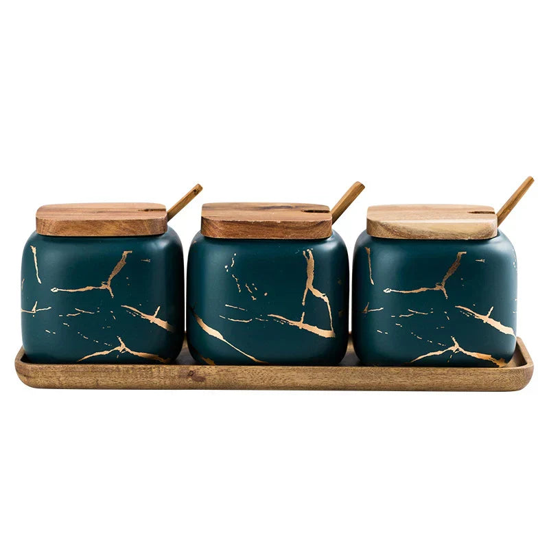 Stylish spice storage with an artistic touch