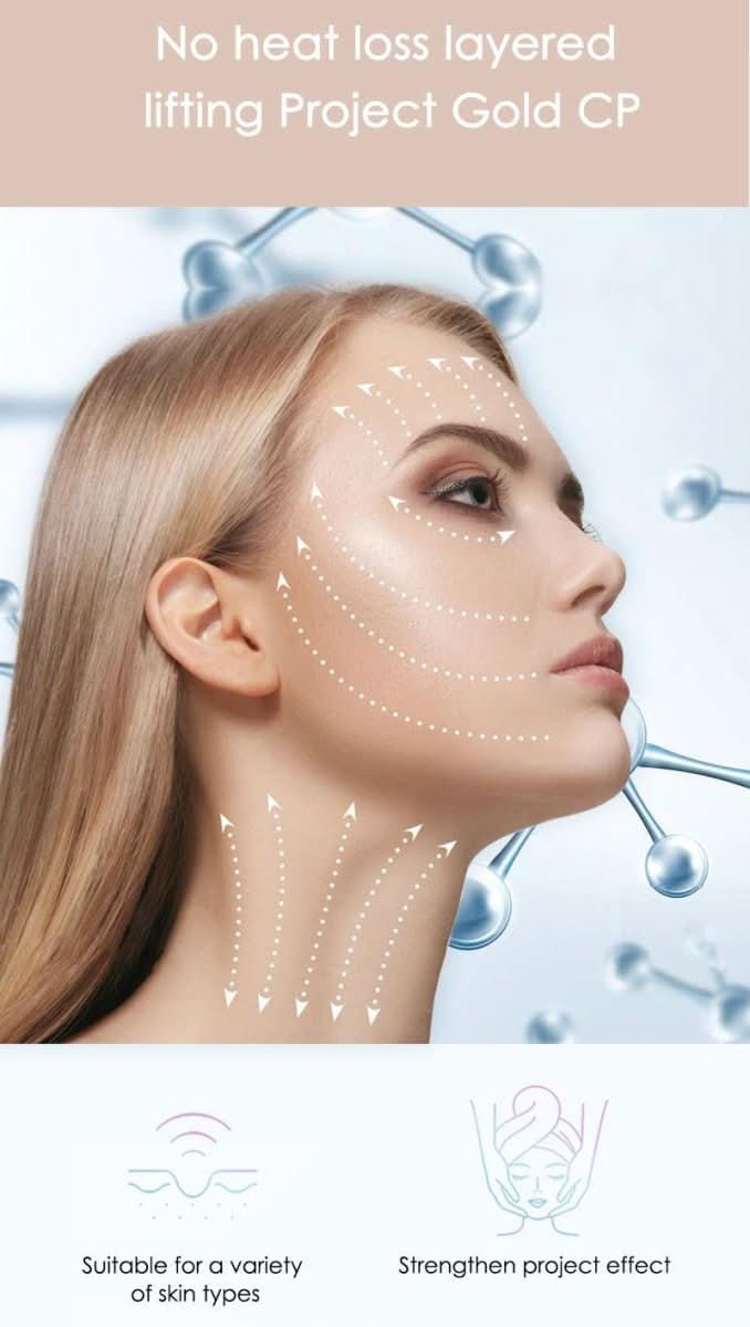 Professional facial massager with microcurrent for firmer, smoother skin