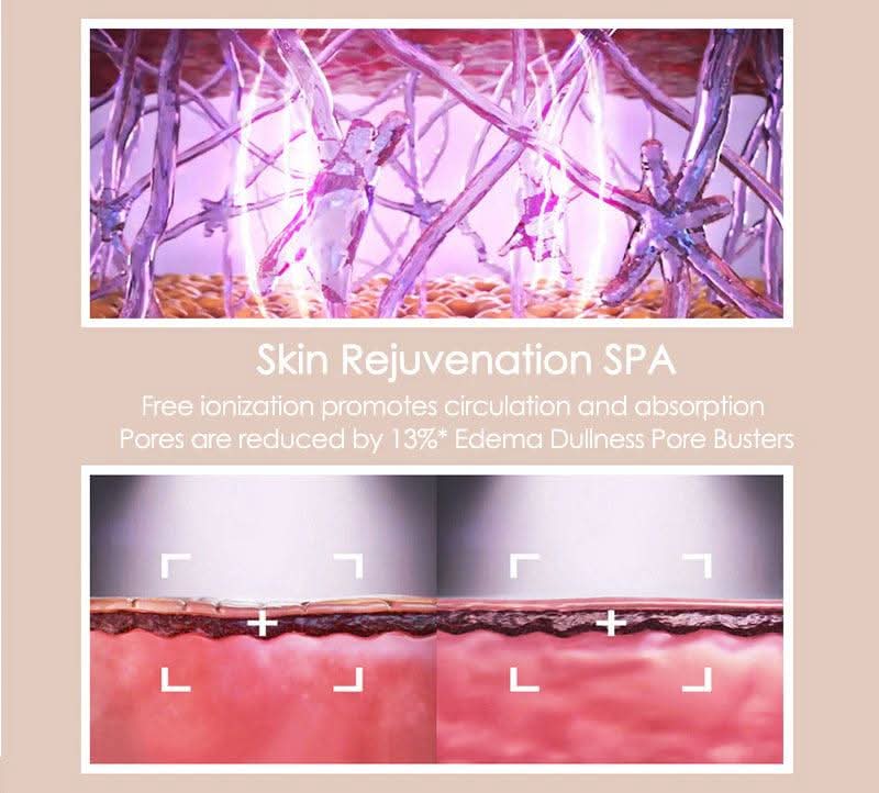 Professional facial massager with microcurrent for firmer, smoother skin