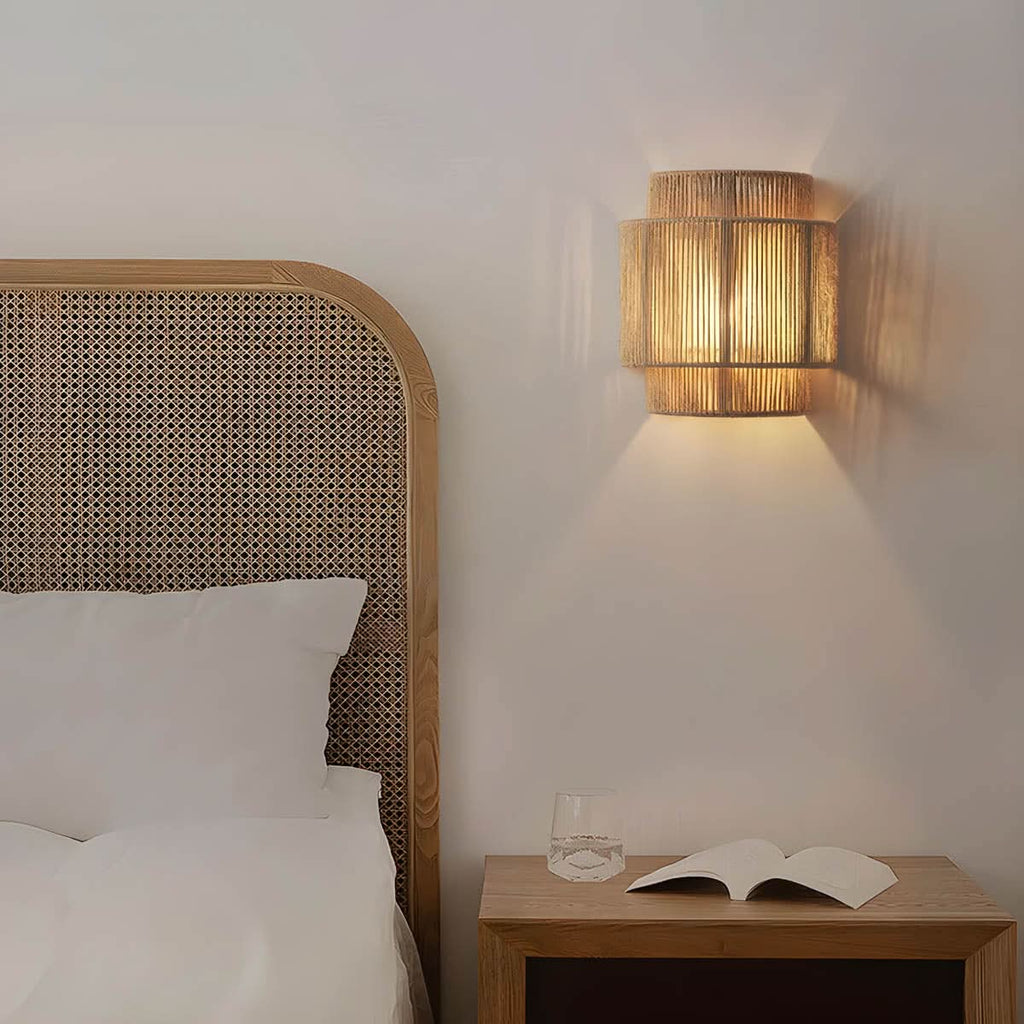 Natural Rope Wall Light with LED Bulb