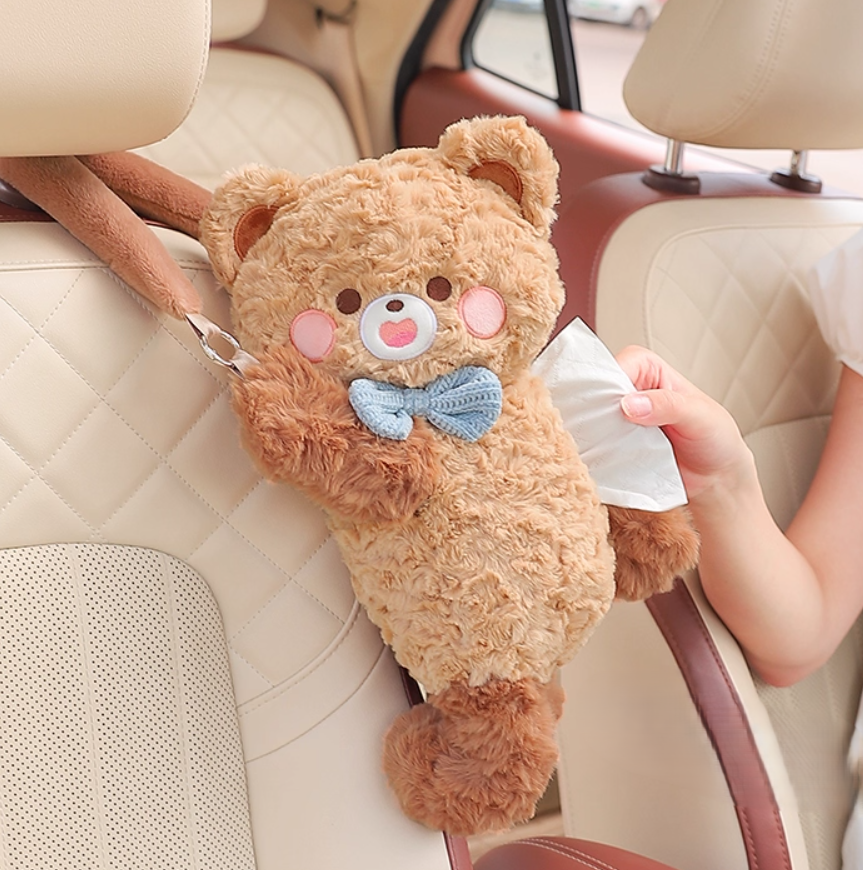 Cuddle Bear Plush Tissue Box