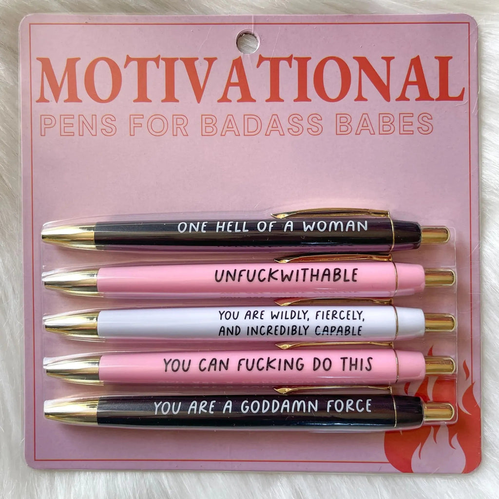Motivational Badass funny Pen Set (5 pieces)