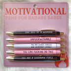 Motivational Badass funny Pen Set (5 pieces)