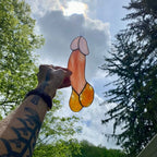Fun Suncatcher made of colorful glass Penis