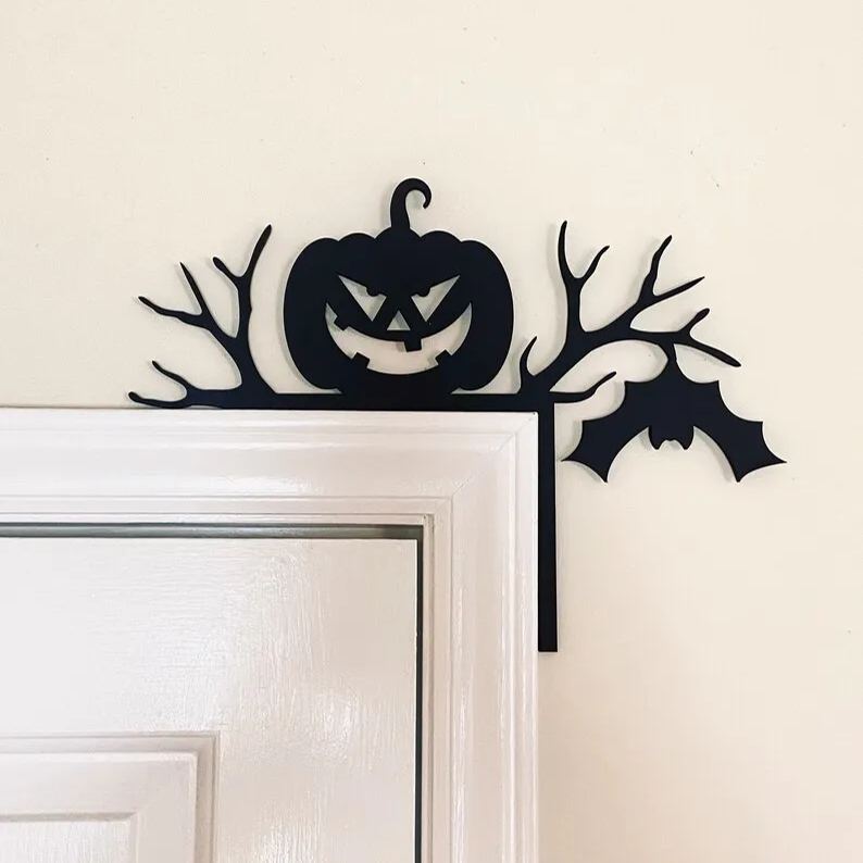 SpookyTopper Spookopper Metal Halloween Door Topper