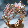DaintyFlutter Butterfly Ring | Zirconia Accents | Symbol of Transformation & Elegance
