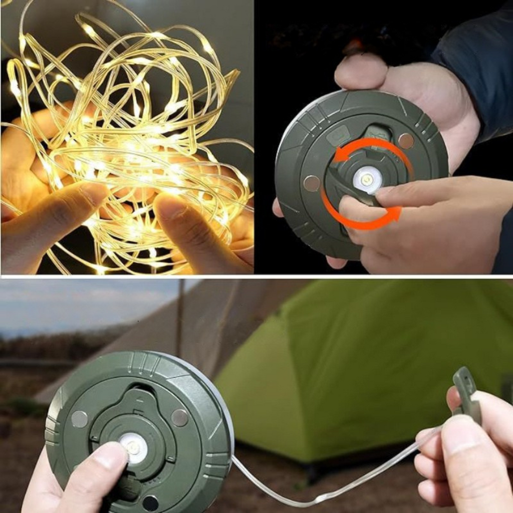 Christmas String Lights Outdoor USB Rechargeable