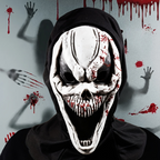 Adult Full Head Halloween Scary Mask | Skull Design Hooded