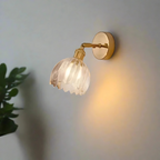 Vintage Glass Wall Lights Floral Design