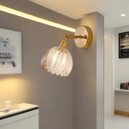 Vintage Glass Wall Lights Floral Design