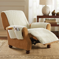Plush Sofa Cover Side Storage Pockets