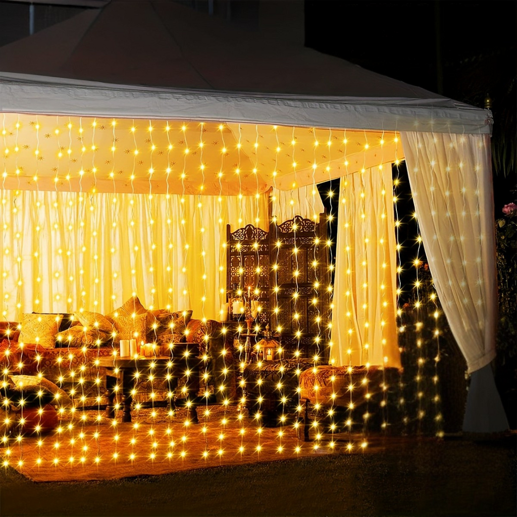 Fairy Lights Solar Powered Outdoor Curtain String