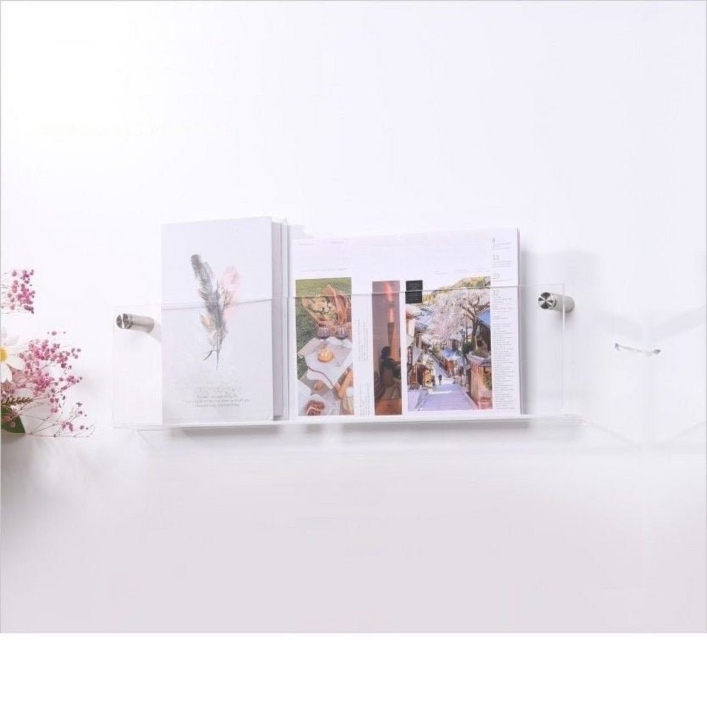 Wall Shelf Clear Acrylic Magazine Holder