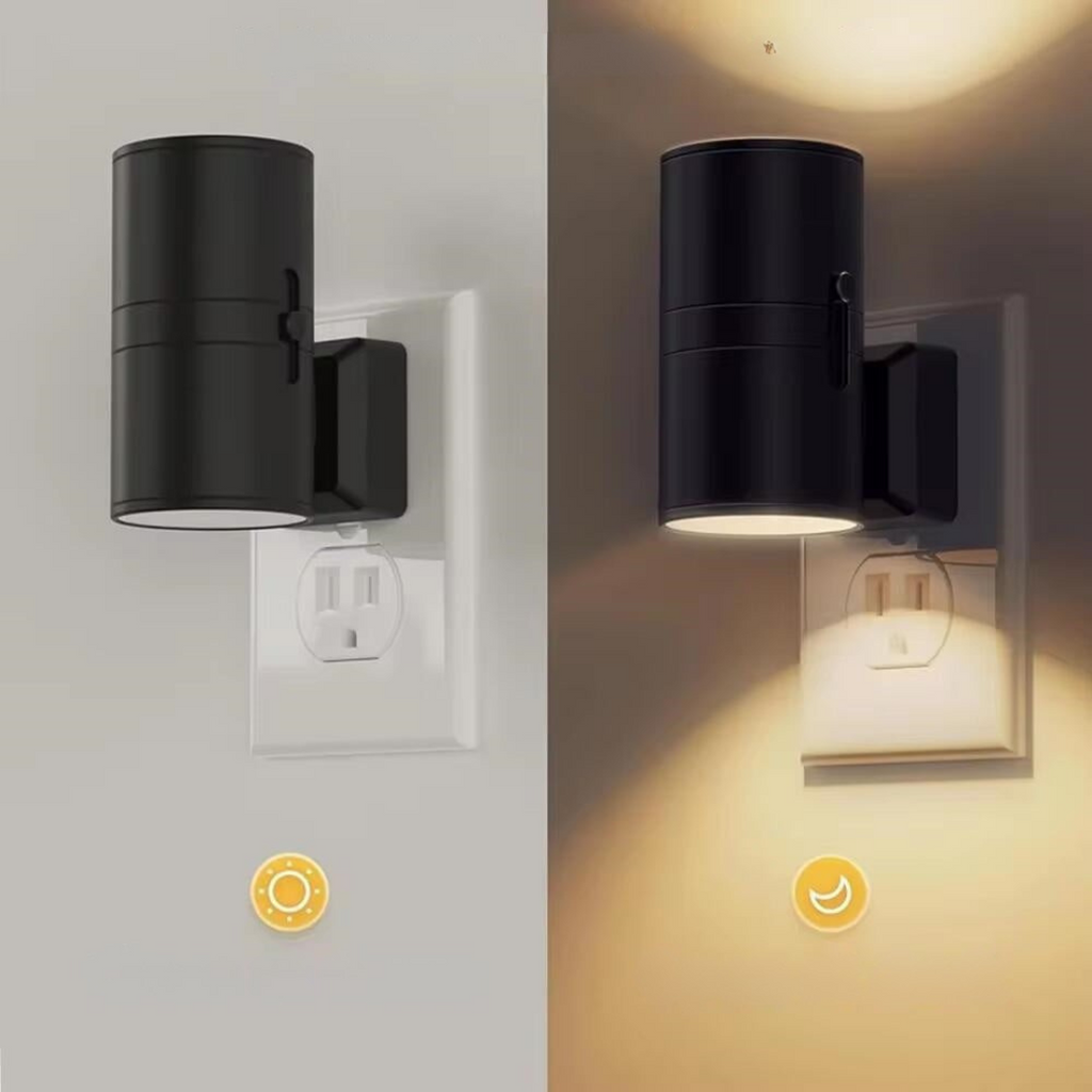 Plug-In LED Wall Light with Motion Sensor and Automatic or Continuous Mode