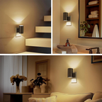 Plug-In LED Wall Light with Motion Sensor and Automatic or Continuous Mode