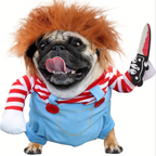 Dog Halloween Costume Plush Funny Outfit | Scary Doll Design