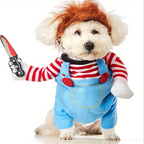 Dog Halloween Costume Plush Funny Outfit | Scary Doll Design