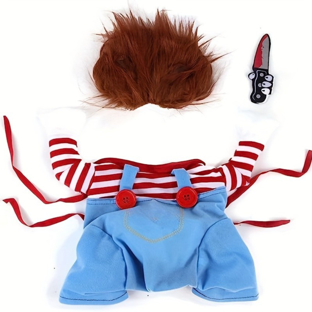 Dog Halloween Costume Plush Funny Outfit | Scary Doll Design