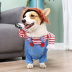 Dog Halloween Costume Plush Funny Outfit | Scary Doll Design