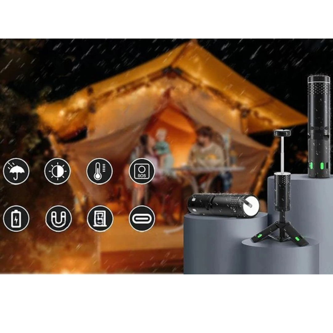Camping Lantern with Tripod Rechargeable LED Light
