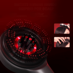 Scalp Massager Brush with Red Light and Oil Applicator