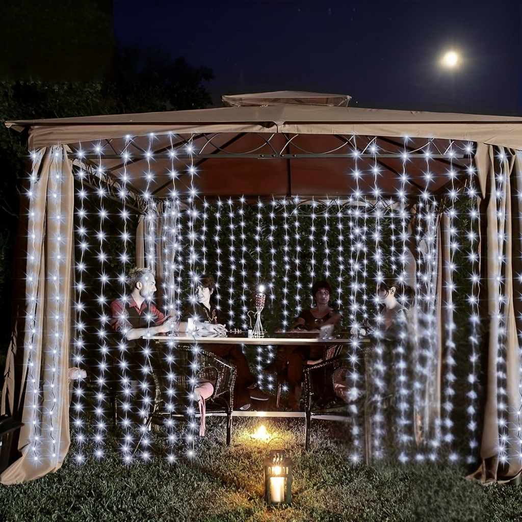 Fairy Lights Solar Powered Outdoor Curtain String