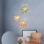 Modern Flower Shape Glass LED Pendant Lamp