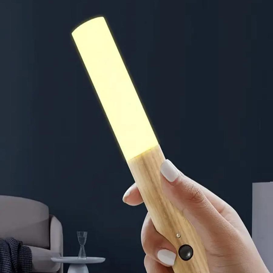 Wooden LED Wall Light with Motion Sensor