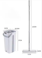 Flat Bottom Mop and Bucket Set with Aluminum Handle