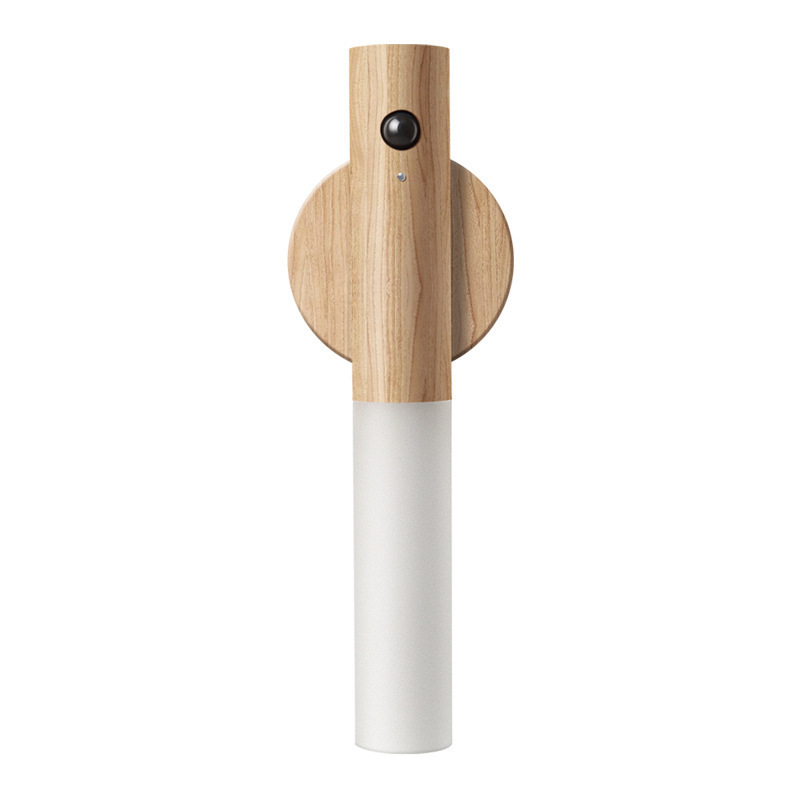 Wooden LED Wall Light with Motion Sensor