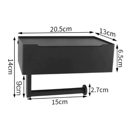 Multifunctional Toilet Paper Holder Aristo – Luxury Stainless Steel Design with Storage Compartment