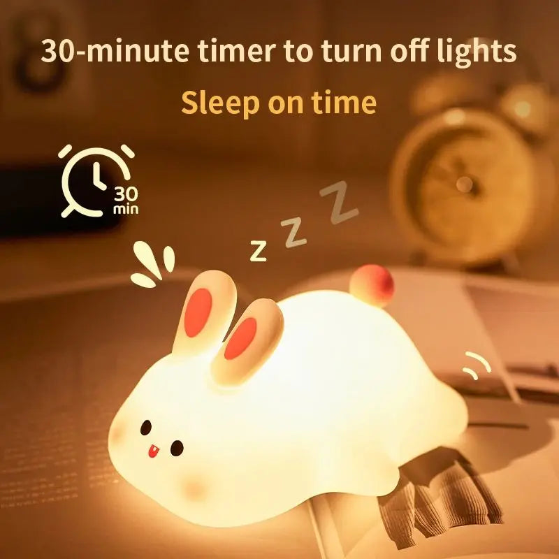 Plush Night Light for Children | Soft LED Light with Timer and Animal Design