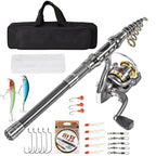 Carbon Fibre Telescopic Fishing Rod & Reel Set – Portable Fishing Kit for Sea & Freshwater