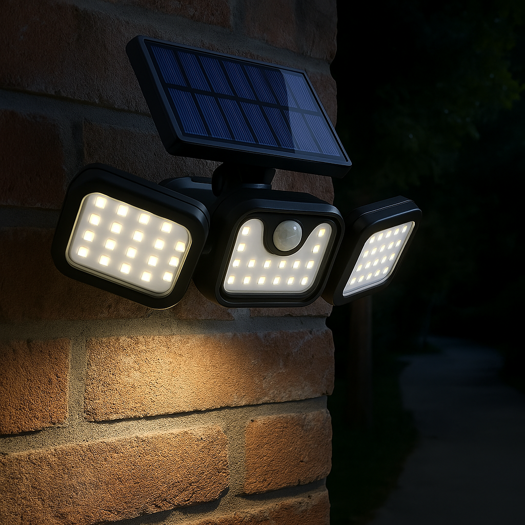 Power Save Motion Activated Outdoor Solar Lamp
