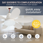 Elegant Flower Energy Saving RC Ceiling Fan Lamp