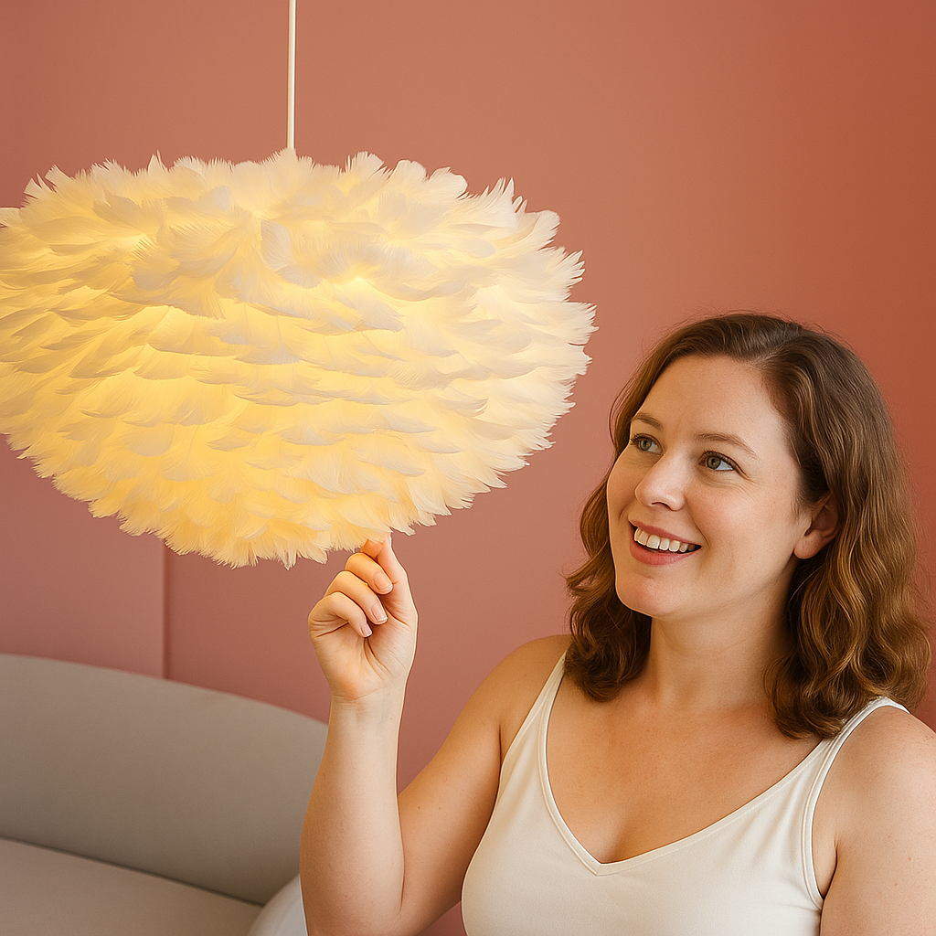 Cloud Like Realistic Feather Chandelier