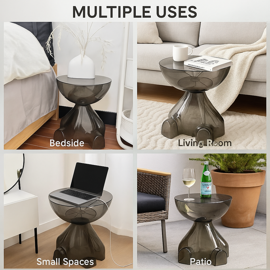European Acrylic Transparent Space-Saving Coffee Table