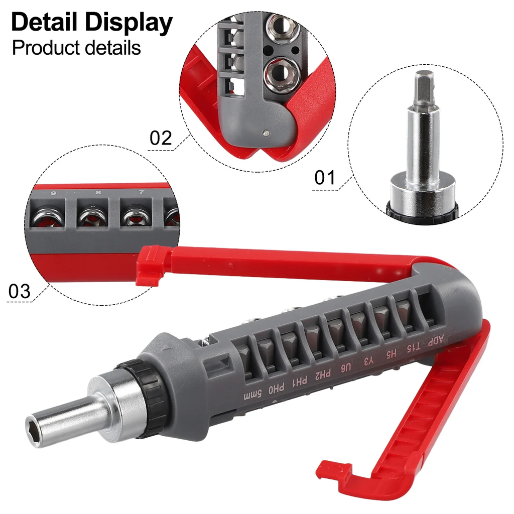 Modular Head Ratchet Screwdriver Tool Set