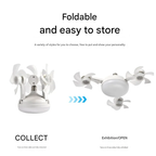 Ceiling Fan Light with Remote Control, Foldable Blades and 249–2000 Lumens