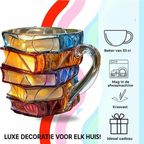 BookCup 3D Mug – Hand-Painted Literature Mug in Book Shape