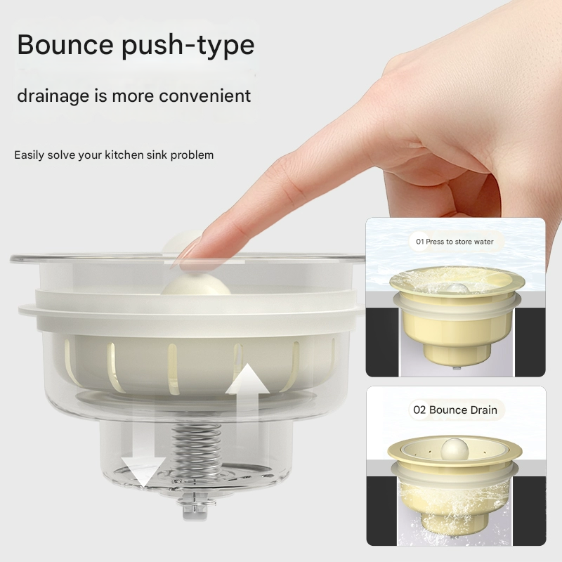 Anti-Clogging Removable Universal Sink Filter Drainer