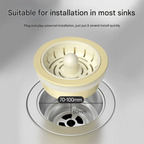 Anti-Clogging Removable Universal Sink Filter Drainer