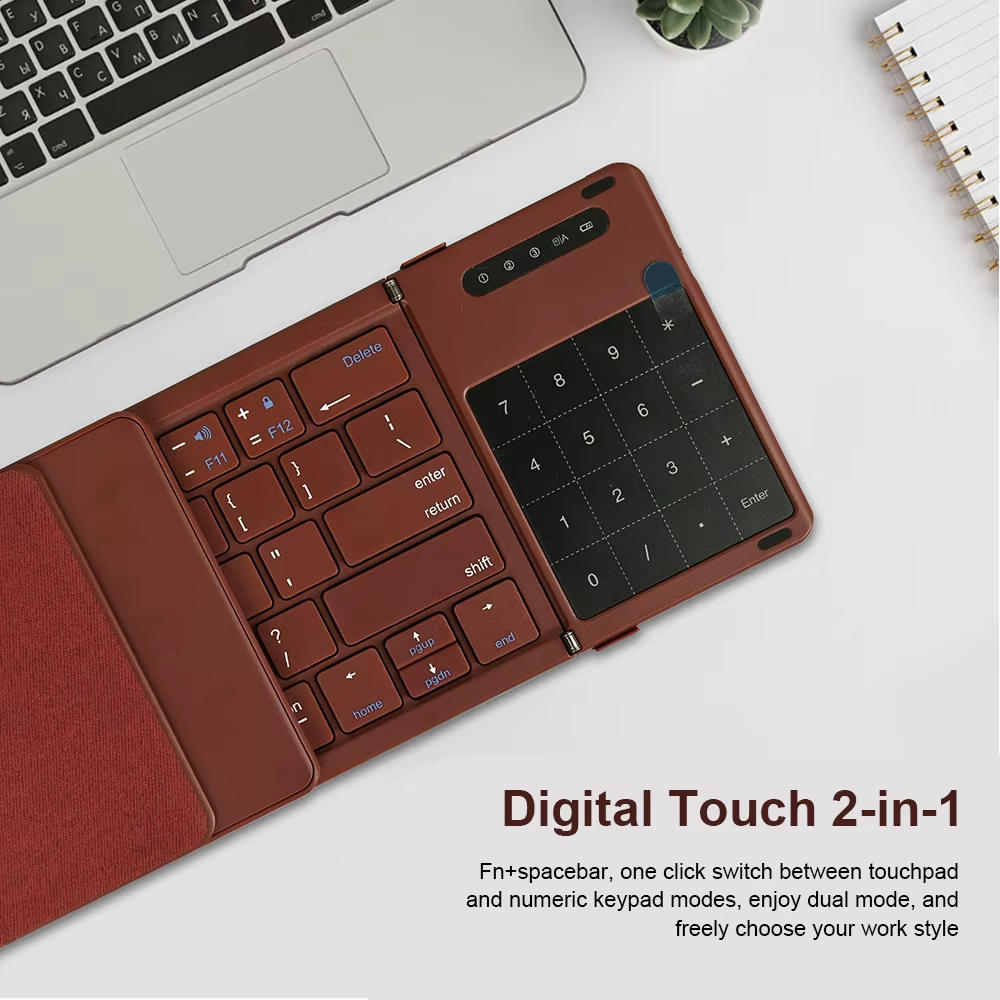 Wireless Portable Slim Smart Tri-Fold Bluetooth Keyboard