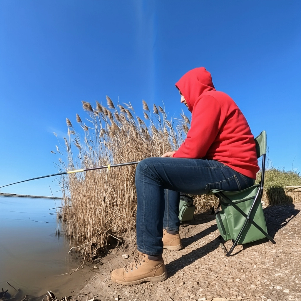Built-in Cooling Bag Portable Folding Outdoor Stool